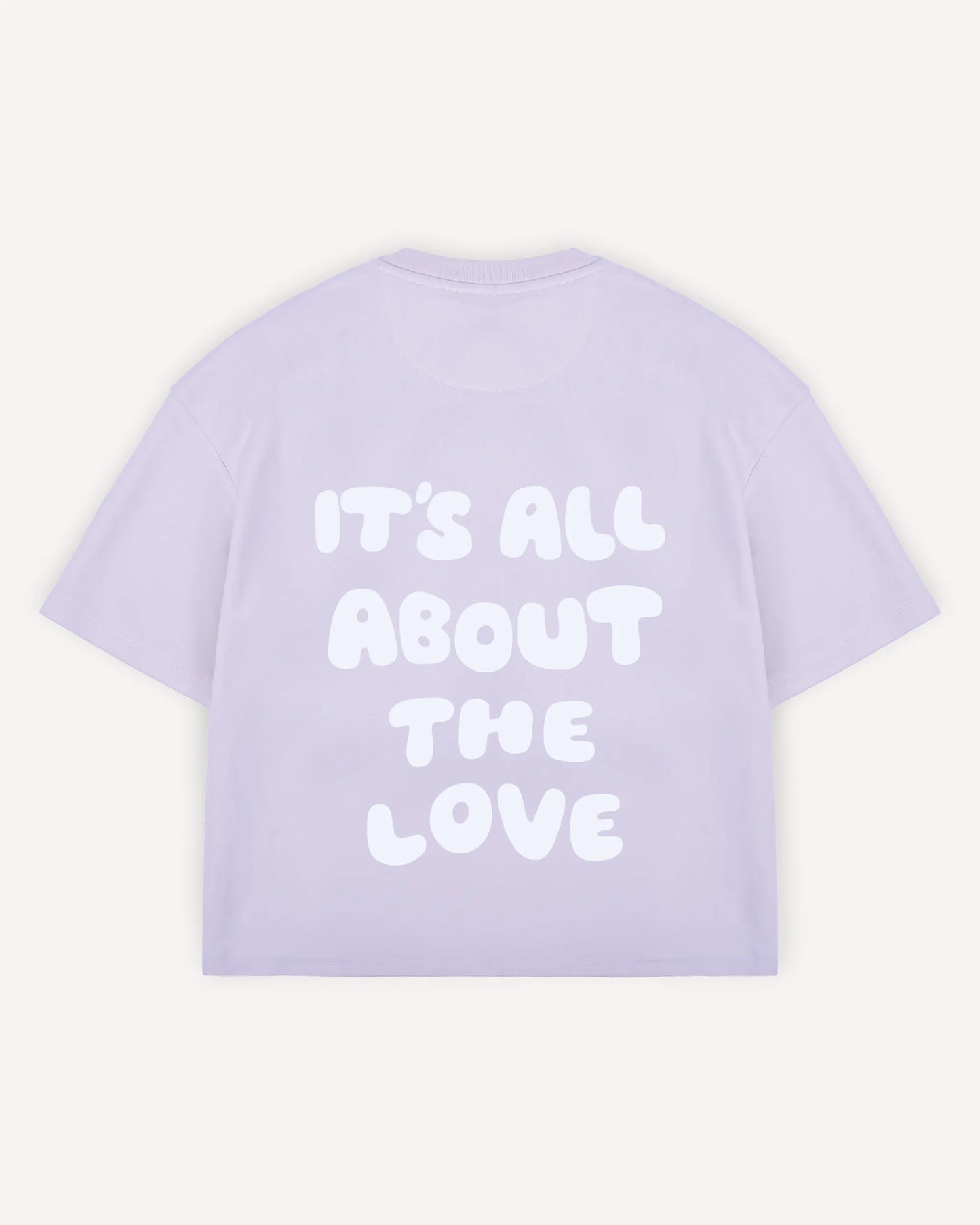 Cropped T-Shirt "it's all about the love"