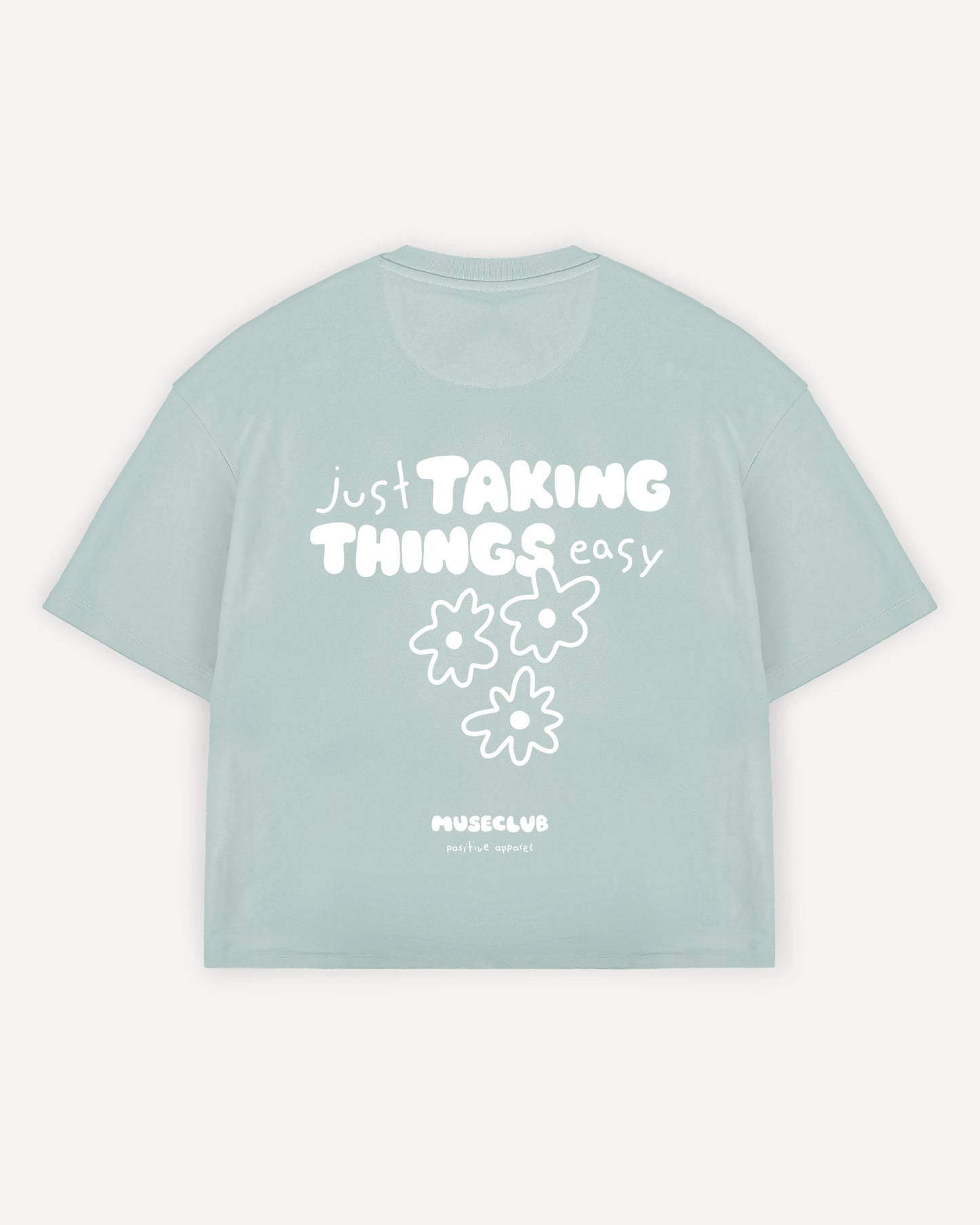 Cropped T-Shirt "just taking things easy"