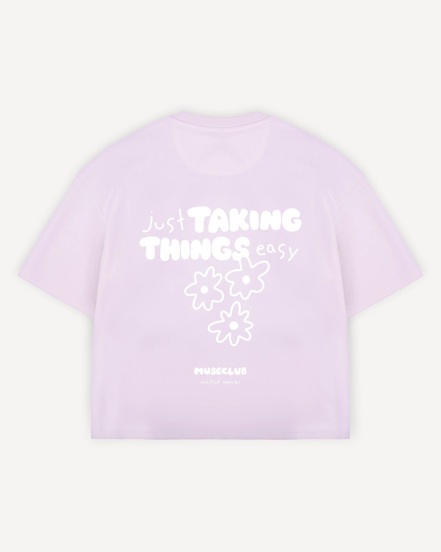 Cropped T-Shirt "just taking things easy"