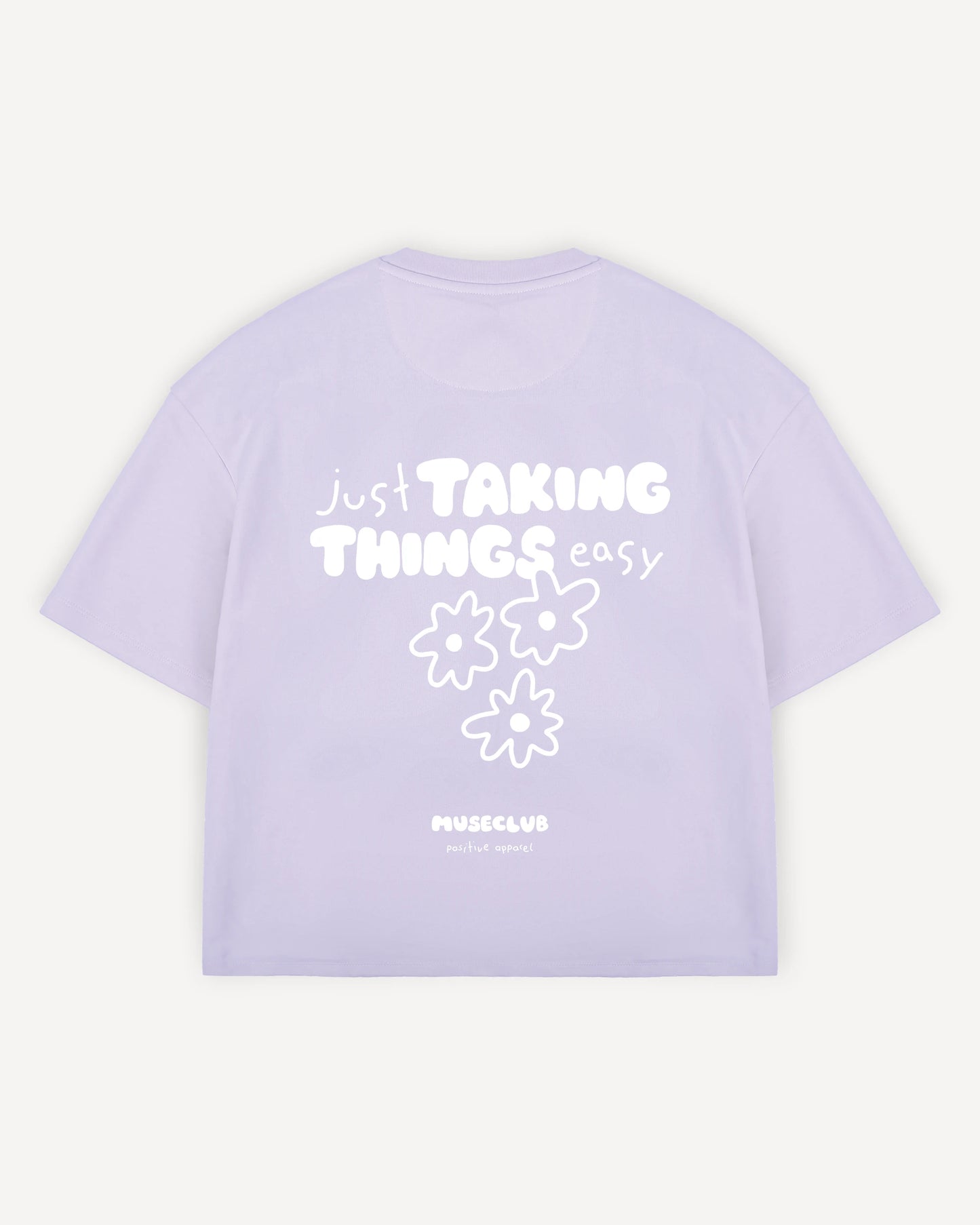 Cropped T-Shirt "just taking things easy"
