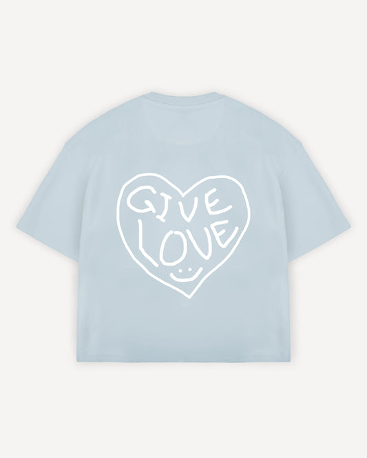 Cropped T-Shirt "Give love"