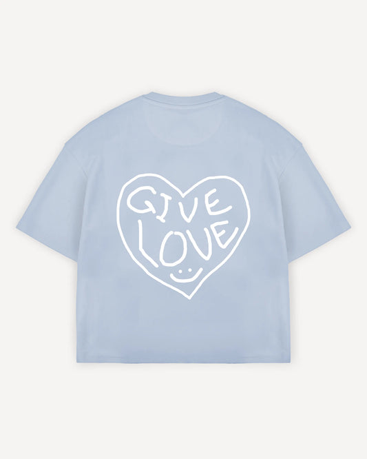 Cropped T-Shirt "Give love"