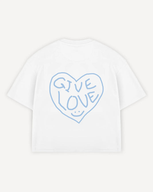 Cropped T-Shirt "Give love"