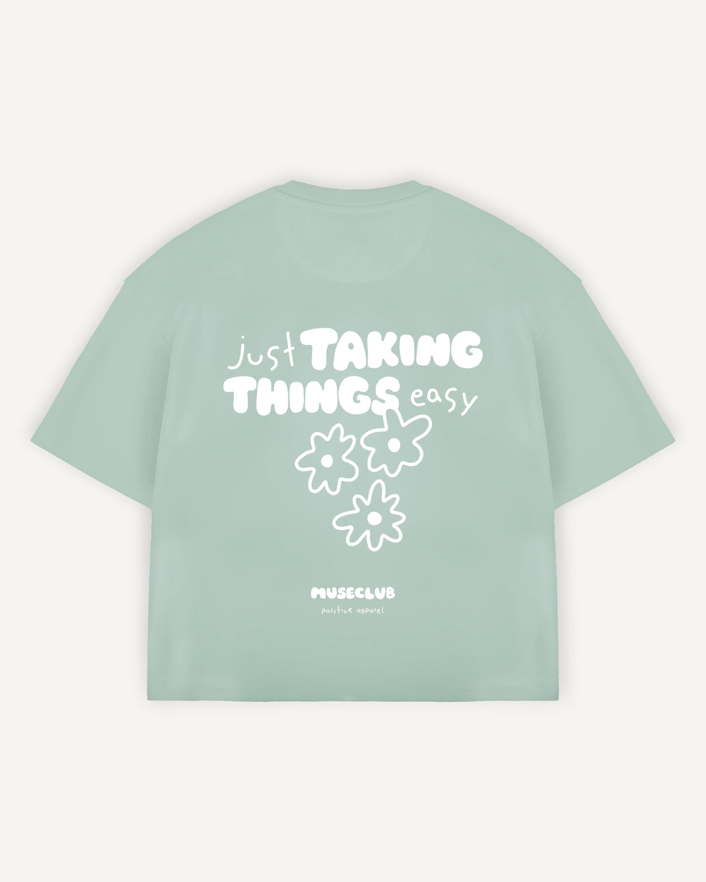 Cropped T-Shirt "just taking things easy"
